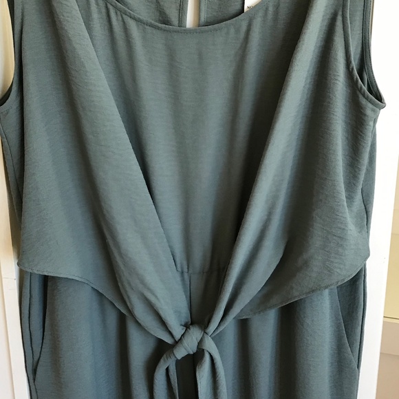 CONNECTED APPAREL Jumpsuit Sleeveless Romper Wide Leg‎ Cropped Moss Size 12 - Picture 3 of 16